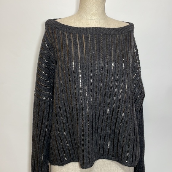 Michael Kors Collection Cashmere Sequin sweater L - Picture 3 of 10